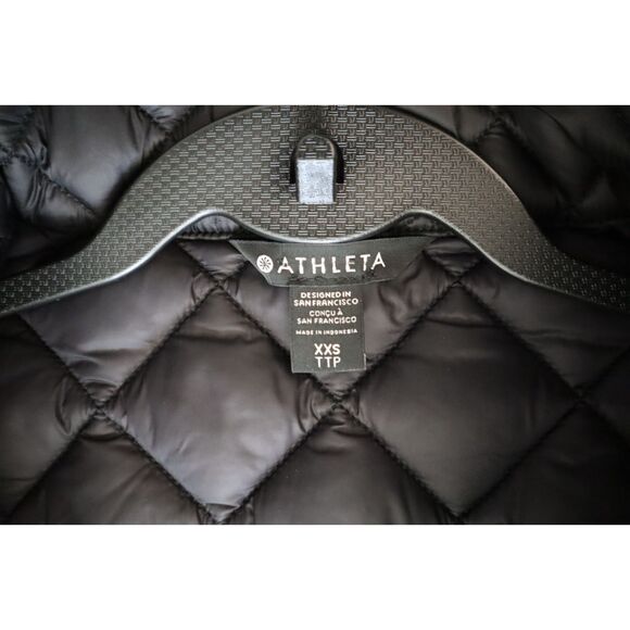 Athleta 599504-00 Women's Sz 2XS Black Whisper Featherless Puffer Vest - Picture 3 of 14